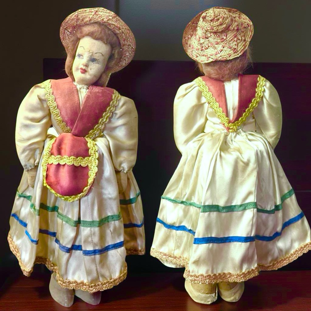 Vintage Lenci Style Souvenir Folk Doll 1930’s